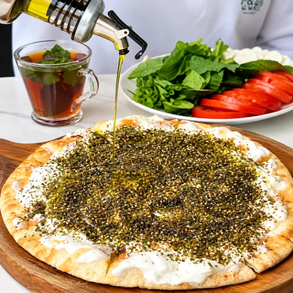 لبنه مع زعتر